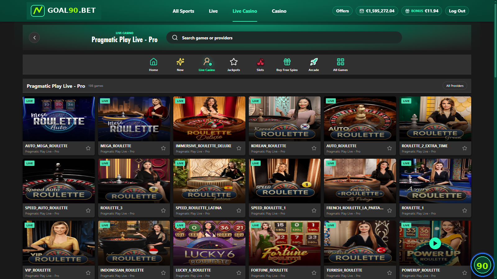 Live casino